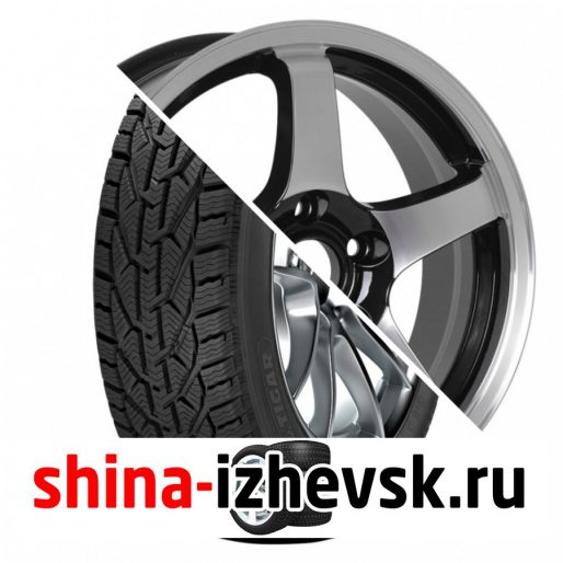 Колесо в сборе Tigar Winter 185/60 R15 T 88 + CrossStreet CR14 6xR15 4×98 ET40 DIA58.6 Черный полностью полированный в Ижевске
